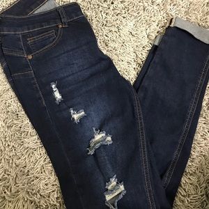 Wax Jean distressed jeggings